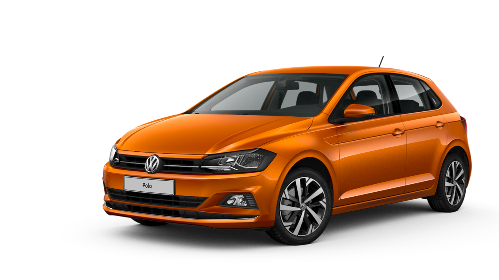 vw volkswagen polo orange front